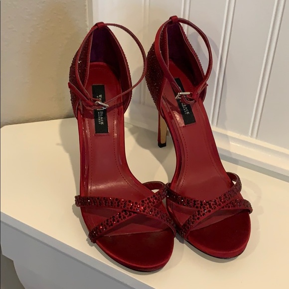 White House Black Market Shoes - Burgundy Sparkle White House Black Market Heels